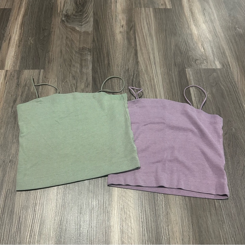 American eagle ribbed tube top tank tops with straps bundle